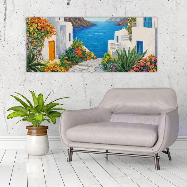Slika - Grčka uličica (120x50 cm)