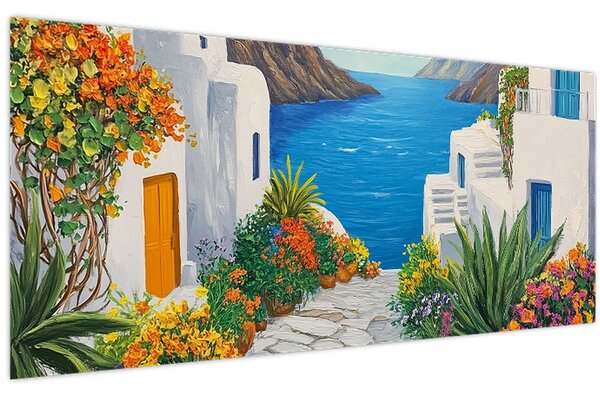 Slika - Grčka uličica (120x50 cm)