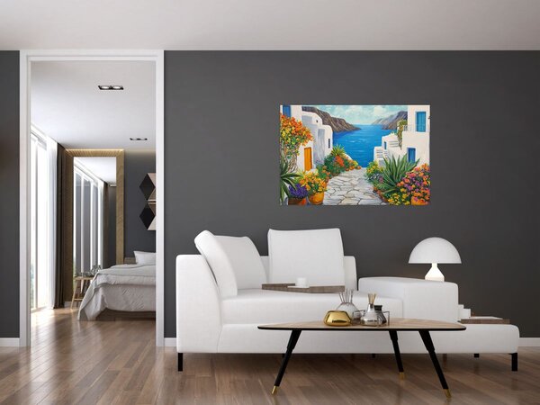 Slika - Grčka uličica (90x60 cm)