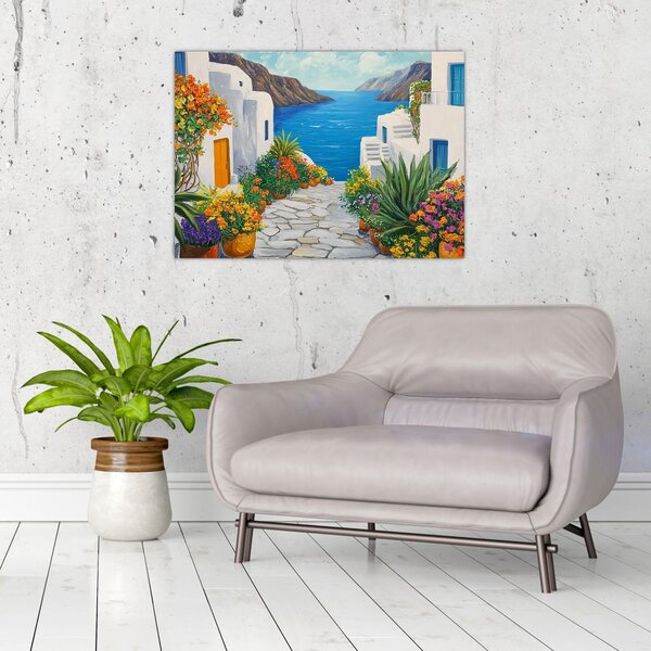 Slika - Grčka uličica (70x50 cm)