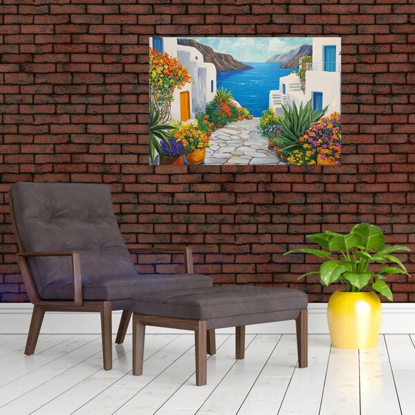 Slika - Grčka uličica (90x60 cm)
