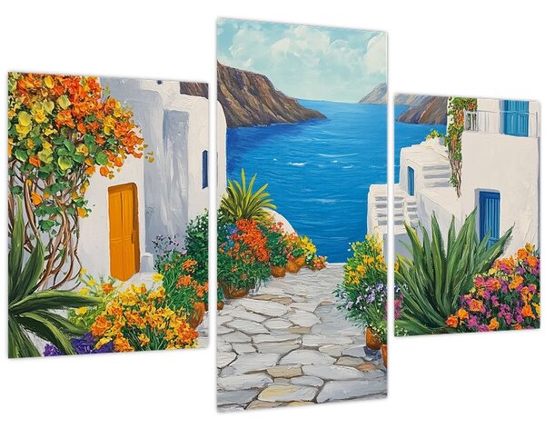Slika - Grčka uličica (90x60 cm)