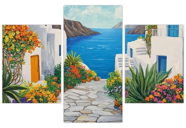 Slika - Grčka uličica (90x60 cm)