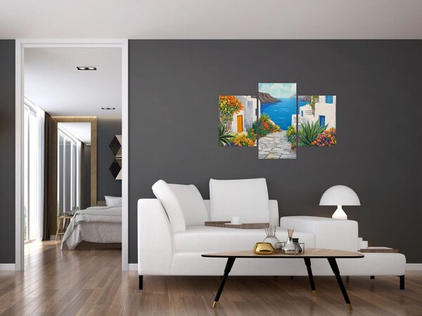Slika - Grčka uličica (90x60 cm)