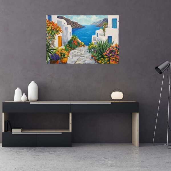 Slika - Grčka uličica (90x60 cm)