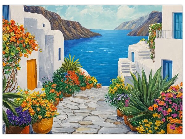 Slika - Grčka uličica (70x50 cm)