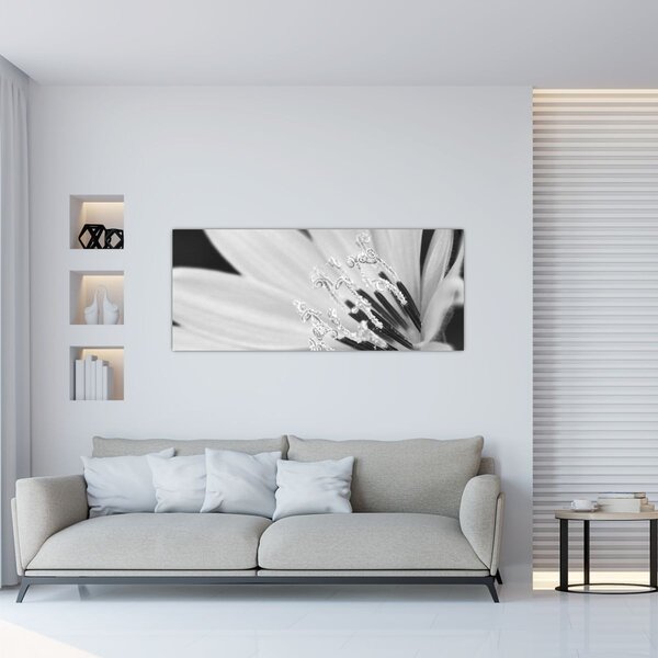 Slika - Crno-bijeli cvijet (120x50 cm)