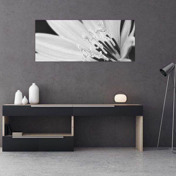 Slika - Crno-bijeli cvijet (120x50 cm)