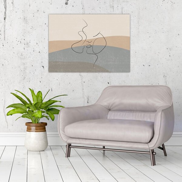 Slika - Crtani poljubac (70x50 cm)