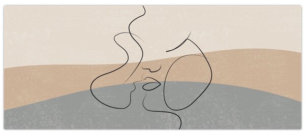 Slika - Crtani poljubac (120x50 cm)