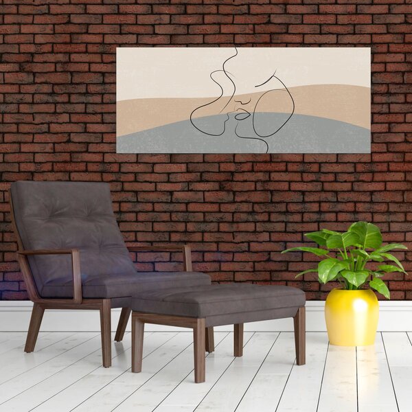 Slika - Crtani poljubac (120x50 cm)