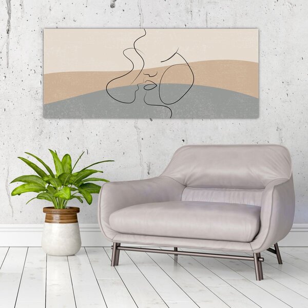 Slika - Crtani poljubac (120x50 cm)