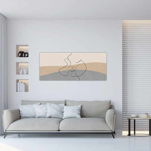 Slika - Crtani poljubac (120x50 cm)