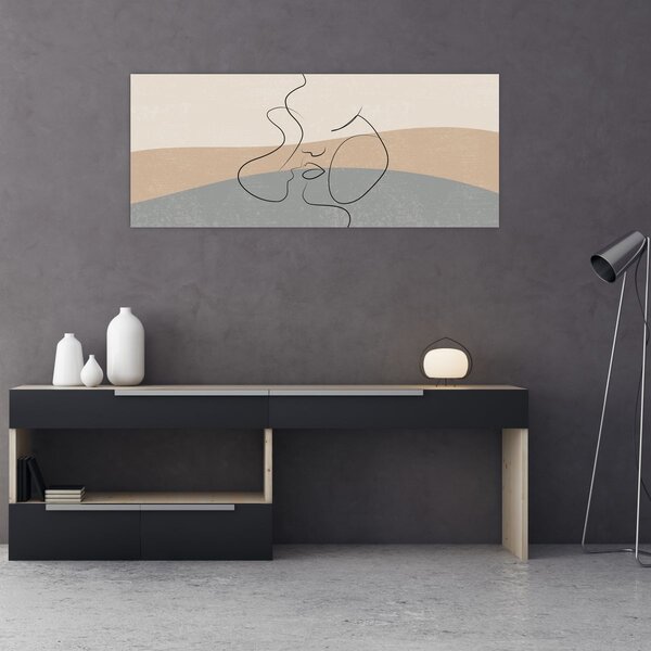 Slika - Crtani poljubac (120x50 cm)