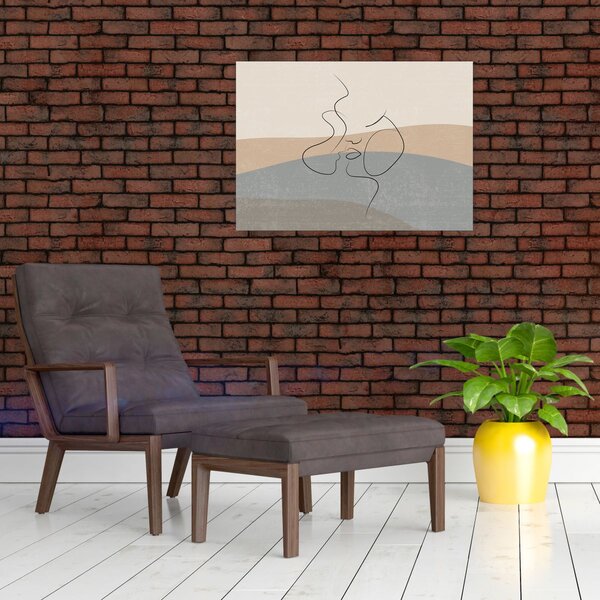 Slika - Crtani poljubac (70x50 cm)