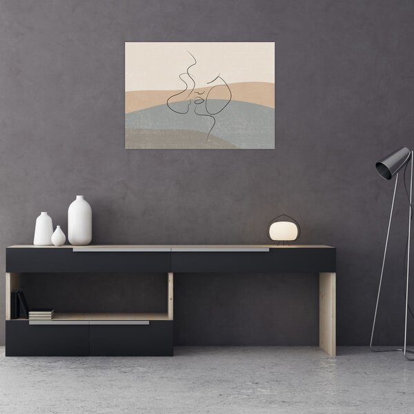 Slika - Crtani poljubac (70x50 cm)