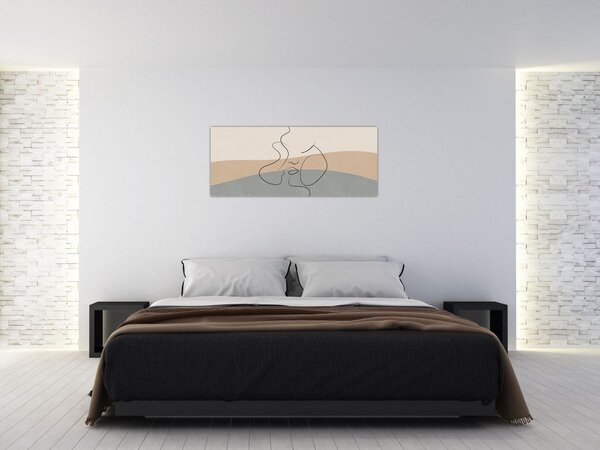 Slika - Crtani poljubac (120x50 cm)