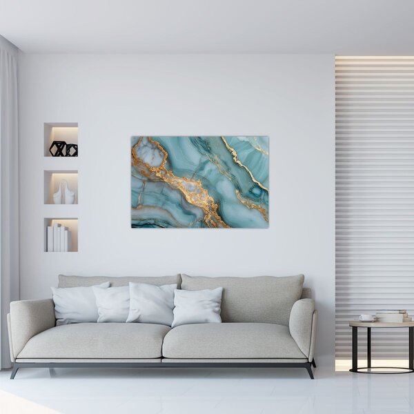 Slika - Tirkizni mramor (90x60 cm)