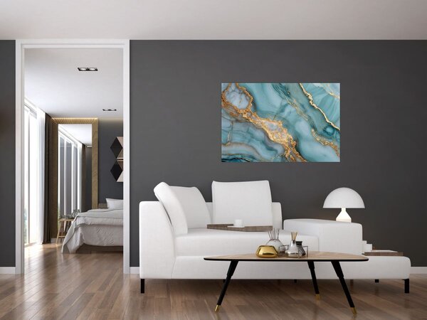 Slika - Tirkizni mramor (90x60 cm)
