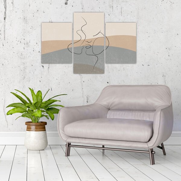 Slika - Crtani poljubac (90x60 cm)