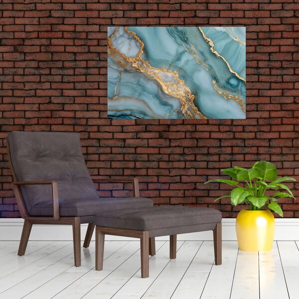 Slika - Tirkizni mramor (90x60 cm)