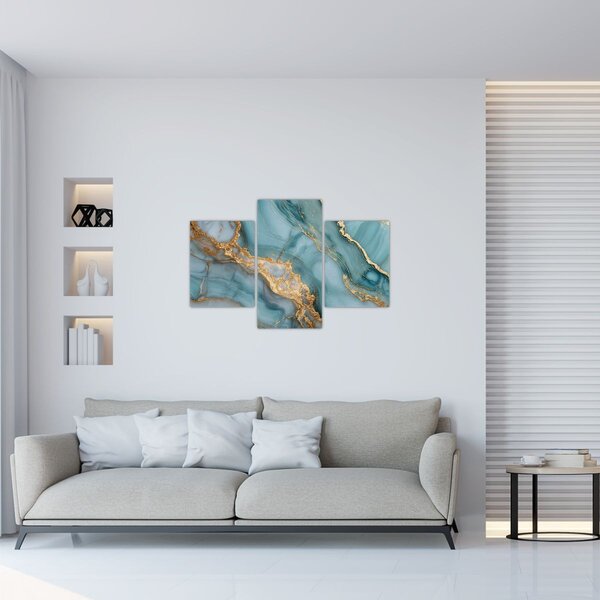 Slika - Tirkizni mramor (90x60 cm)