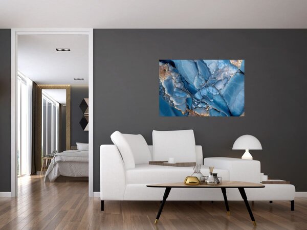 Slika - Plavi razvedeni mramor (90x60 cm)