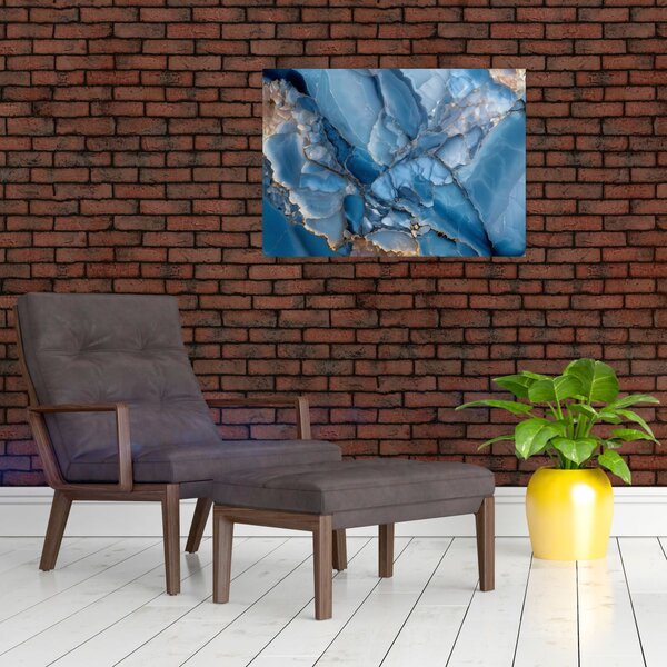 Slika - Plavi razvedeni mramor (70x50 cm)