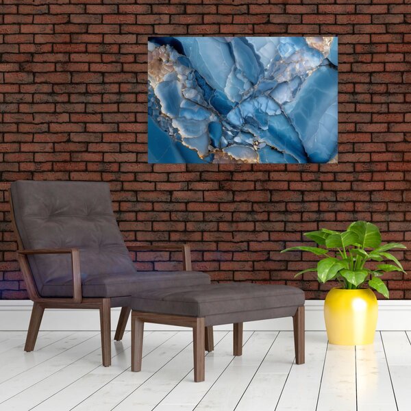 Slika - Plavi razvedeni mramor (90x60 cm)