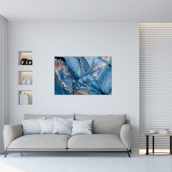 Slika - Plavi razvedeni mramor (90x60 cm)