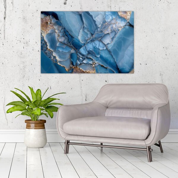 Slika - Plavi razvedeni mramor (90x60 cm)