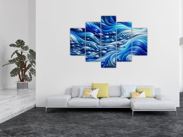 Slika – Ribe u valovima (150x105 cm)