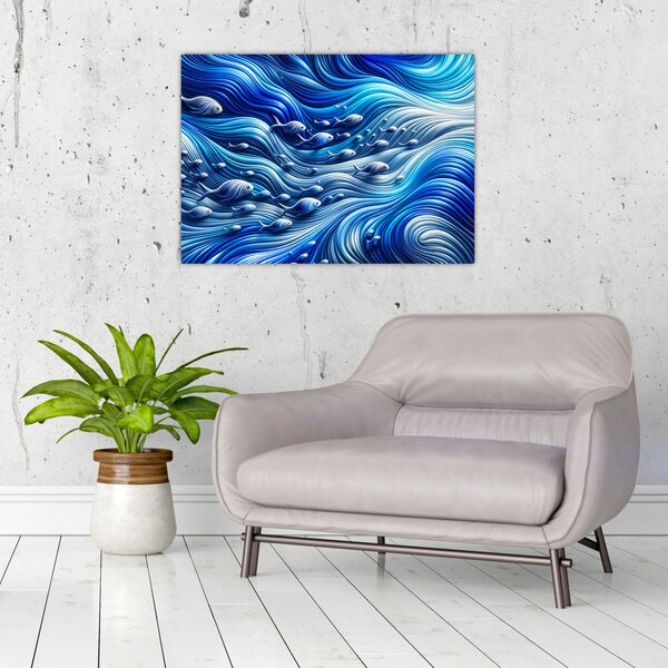 Slika – Ribe u valovima (70x50 cm)