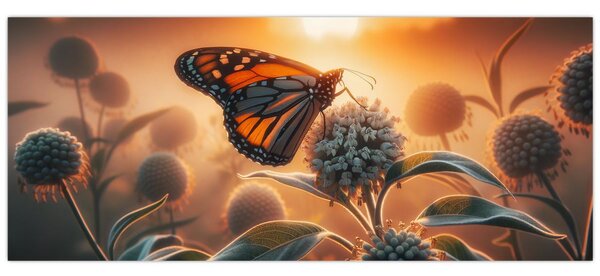 Slika – Leptir u zalazećem suncu (120x50 cm)