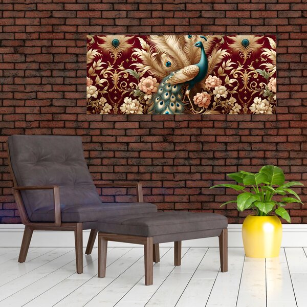 Slika – Elegantni paun (120x50 cm)
