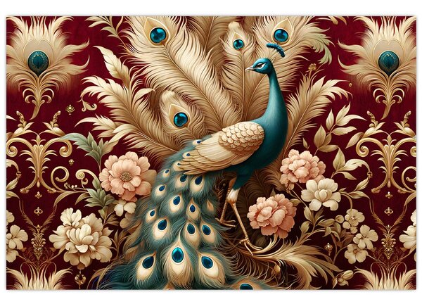 Slika – Elegantni paun (90x60 cm)
