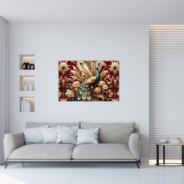 Slika – Elegantni paun (90x60 cm)