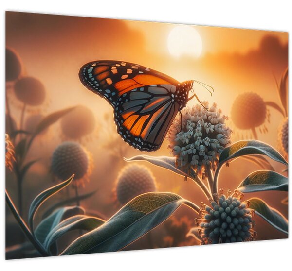 Slika – Leptir u zalazećem suncu (70x50 cm)