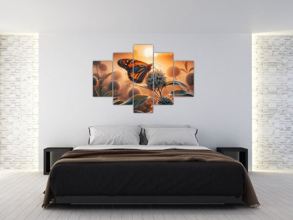 Slika – Leptir u zalazećem suncu (150x105 cm)
