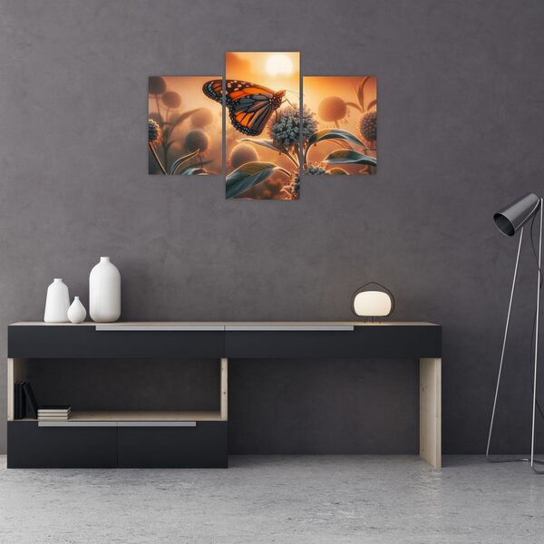 Slika – Leptir u zalazećem suncu (90x60 cm)