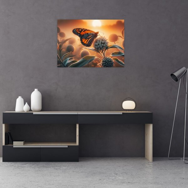 Slika – Leptir u zalazećem suncu (70x50 cm)