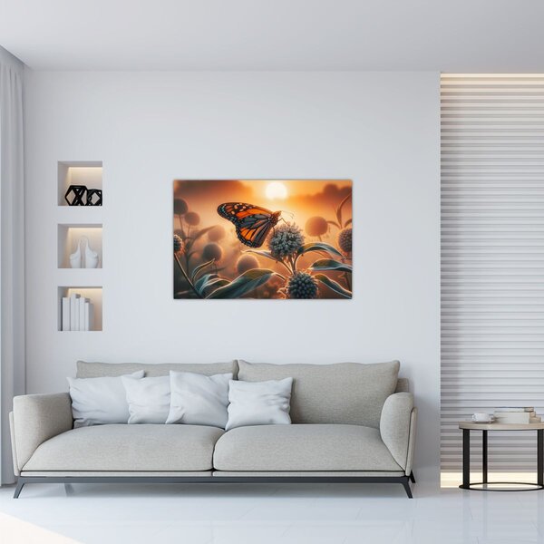 Slika – Leptir u zalazećem suncu (90x60 cm)