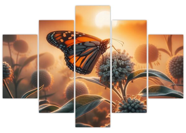 Slika – Leptir u zalazećem suncu (150x105 cm)