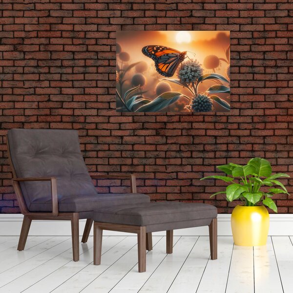 Slika – Leptir u zalazećem suncu (70x50 cm)
