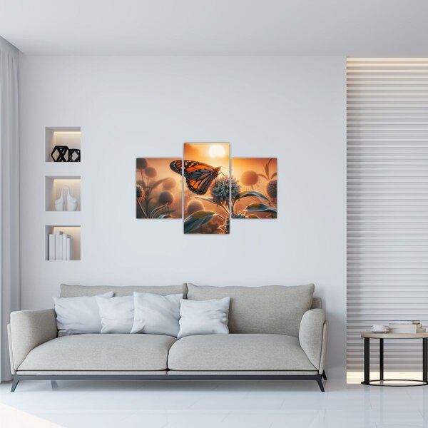 Slika – Leptir u zalazećem suncu (90x60 cm)