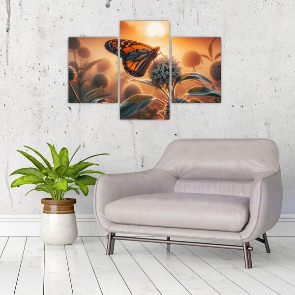Slika – Leptir u zalazećem suncu (90x60 cm)