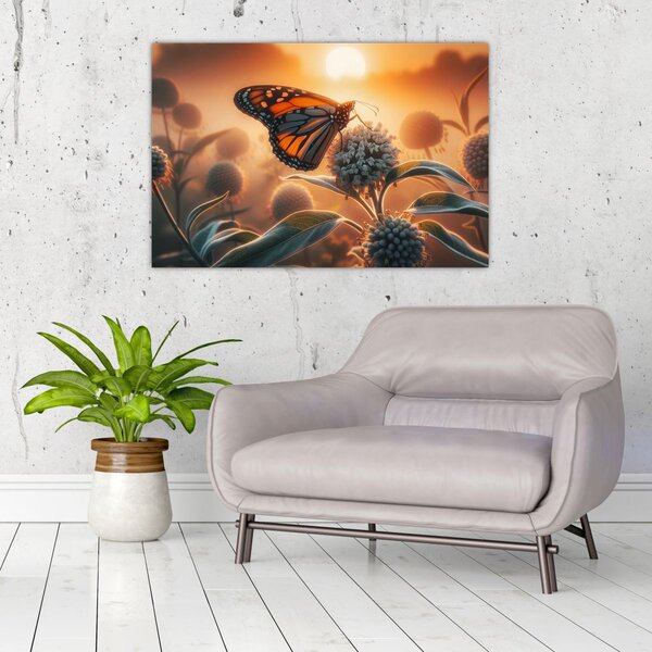 Slika – Leptir u zalazećem suncu (90x60 cm)