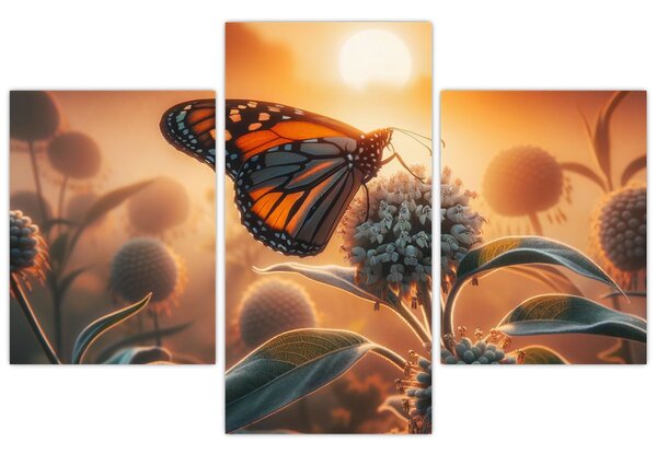 Slika – Leptir u zalazećem suncu (90x60 cm)