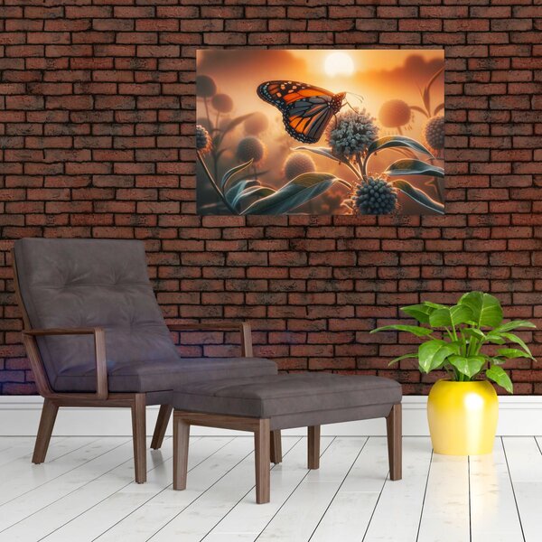 Slika – Leptir u zalazećem suncu (90x60 cm)