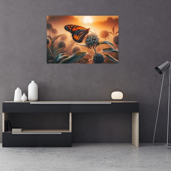 Slika – Leptir u zalazećem suncu (90x60 cm)